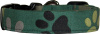 Camo Paw Prints Dog Collar